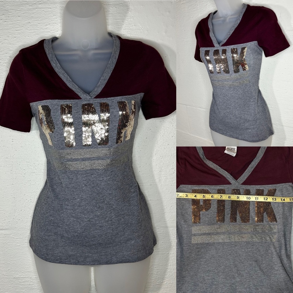 Vs Pink- Sequin Tee - image 1